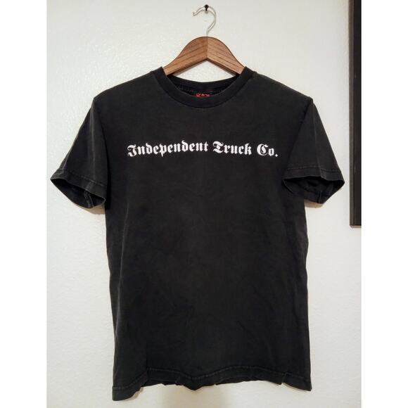 Vintage 90s Independent Truck Co Tee Black Small OG Skateboard RARE FIND - Picture 1 of 7